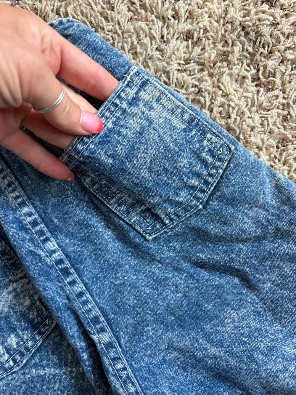 OshKosh B'gosh vintage 80’s Acid Wash Blue Denim Kids Overalls